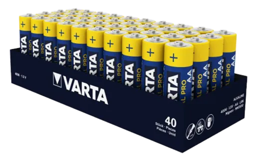 Алкални батерии AA Industrial Pro Varta AA - 40 броя