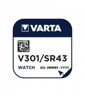 Батерия за часовник 301 - SR43SW - SR43 - Varta V301