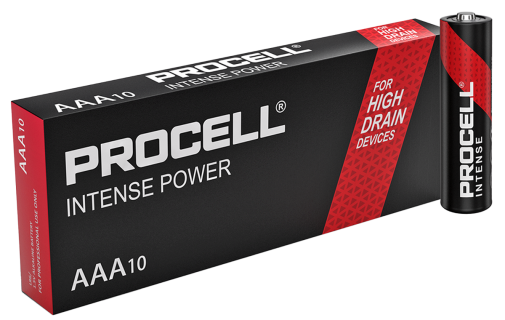 Алкални батерии ААА Duracell Procell Intense MN2400 AAA - 10 броя