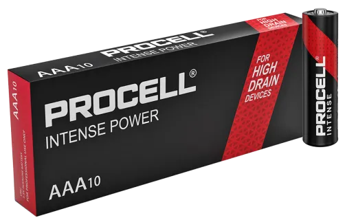 Алкални батерии ААА Duracell Procell Intense MN2400 AAA - 10 броя