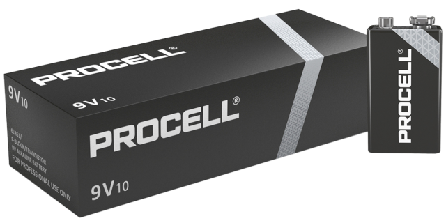 Алкални батерии 9V Duracell Procell MN1604 - 10 броя