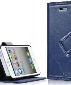 Blumax PU Wallet Bookstyle Case iPhone 5 Blue