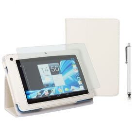 Kожен кейс за таблет  Acer B1-710/A71 7" Stylus White+SP+Pen