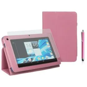 Kожен кейс за таблет  Acer B1-710/A71 7" Stylus Pink+SP+Pen