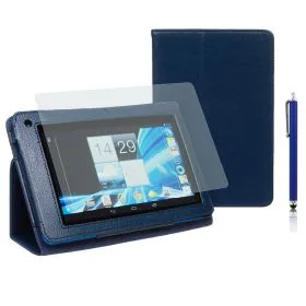 Kожен кейс за таблет  Acer B1-710/A71 7" Stylus Blue+SP+Pen