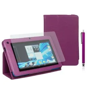 PU-Lea.Stand Case f.Acer B1-710/A71 7" Stylus Purple+SP+Pen