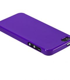 Silicon Case for iPhone 5 Purple+Display Protection