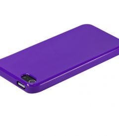 Silicon Case for iPhone 5 Purple+Display Protection