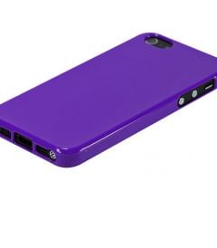 Silicon Case for iPhone 5 Purple+Display Protection