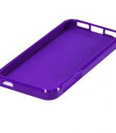 Silicon Case for iPhone 5 Purple+Display Protection