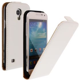 FLIP калъф за Samsung Galaxy S4 mini Естествена кожа White