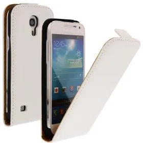 FLIP калъф за Samsung Galaxy S4 mini Естествена кожа White