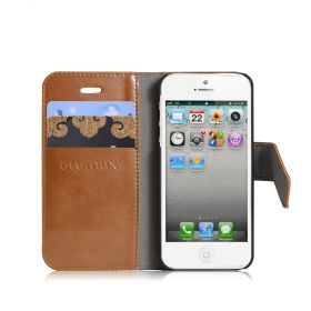 Blumax PU Wallet Bookstyle Case iPhone 5 Brown