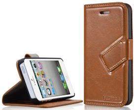 Blumax PU Wallet Bookstyle Case iPhone 5 Brown