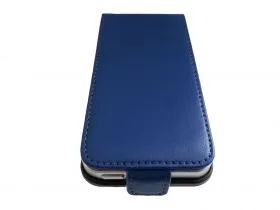 FLIP калъф за iPhone 5 Естествена кожа Blue