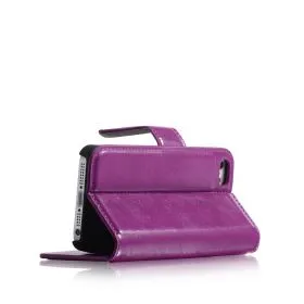 Blumax PU Wallet Bookstyle Case iPhone 5 Purple