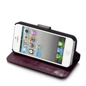 Blumax PU Wallet Bookstyle Case iPhone 5 Deepred