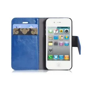Blumax PU Wallet Bookstyle Case iPhone 4 4S Turquoise