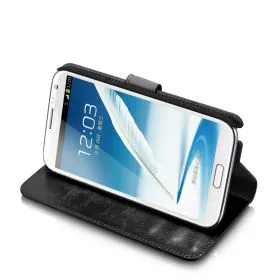 Blumax PU Wallet Booksytle Case Samsung Galaxy Note 2 N7100 Black