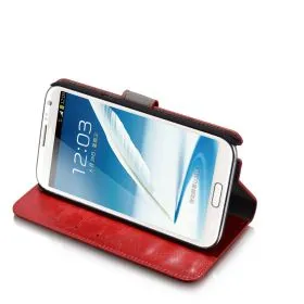 Blumax PU Wallet Bookstyle Case Samsung Galaxy Note 2 N7100 Red