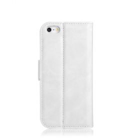 Blumax PU Wallet Bookstyle Case iPhone 5 White