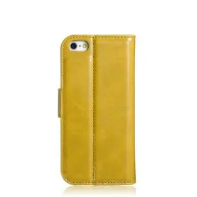 Blumax PU Wallet Bookstyle Case iPhone 5 Yellow