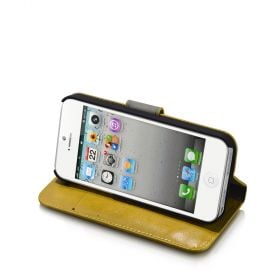 Blumax PU Wallet Bookstyle Case iPhone 5 Yellow