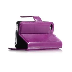 Blumax PU Wallet Bookstyle Case iPhone 4 4S Purple