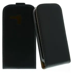 FLIP калъф за Samsung Galaxy S3 mini Естествена кожа Black