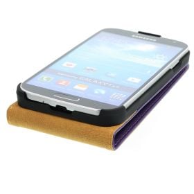 FLIP калъф за Samsung Galaxy S4 i9500 Естествена кожа Purple