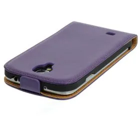 FLIP калъф за Samsung Galaxy S4 i9500 Естествена кожа Purple