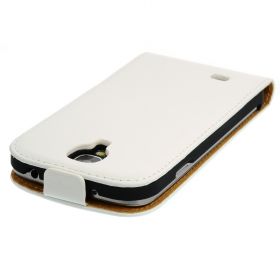 FLIP калъф за Samsung Galaxy S4 i9500 Естествена кожа White