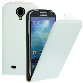 FLIP калъф за Samsung Galaxy S4 i9500 Естествена кожа White