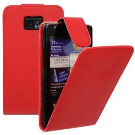 FLIP калъф за Samsung Galaxy S2 i9100 Red (Nr 7)