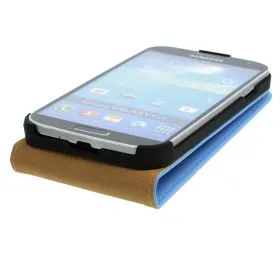 FLIP калъф за Samsung Galaxy S4 i9500 Естествена кожа Blue