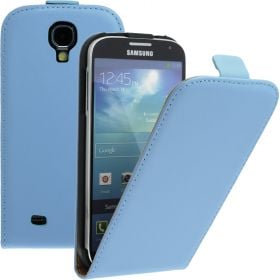 FLIP калъф за Samsung Galaxy S4 i9500 Естествена кожа Blue