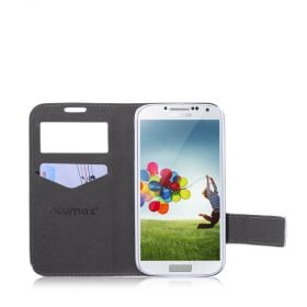 Blumax PU Wallet Booksytle Case with Window S4 White