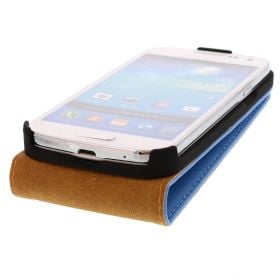 FLIP калъф за Samsung Galaxy S4 mini Естествена кожа Blue