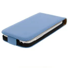 FLIP калъф за Samsung Galaxy S4 mini Естествена кожа Blue