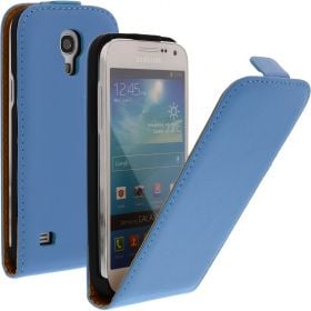 FLIP калъф за Samsung Galaxy S4 mini Естествена кожа Blue