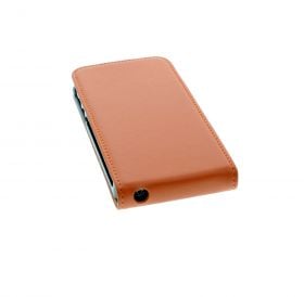 FLIP калъф за iPhone 5 Естествена кожа Orange