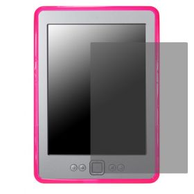 Силиконов кейс за Kindle 4 + Display Protection Розов