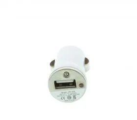 USB адаптор за кола - бял без кабел 5V 1A