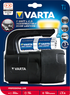 Фенер Varta 18750 Indestructible 3W LED Lantern + 4xC