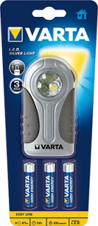 Фенер Varta 16647 LED Silver Light + 3xAAA