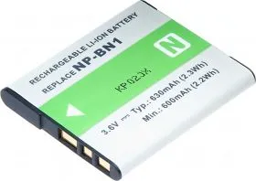 Батерия за фотоапарат Sony NP-BN1, 600 mAh