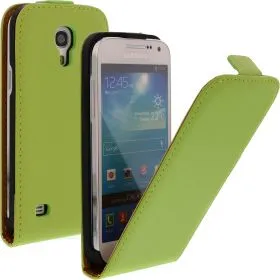 FLIP калъф за Samsung Galaxy S4 mini Естествена кожа Green