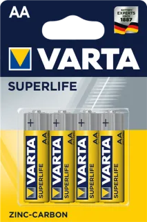 Цинкови батерии АА Varta Superlife R6