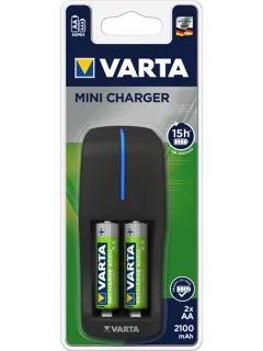 Мини зарядно устройство Varta + 2 батерии АА 2100 mAh
