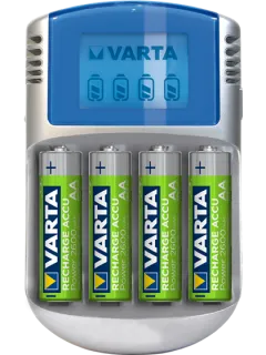 Зарядно за батерии Varta с LCD дисплей и 4 батерии АА 2600 mAh